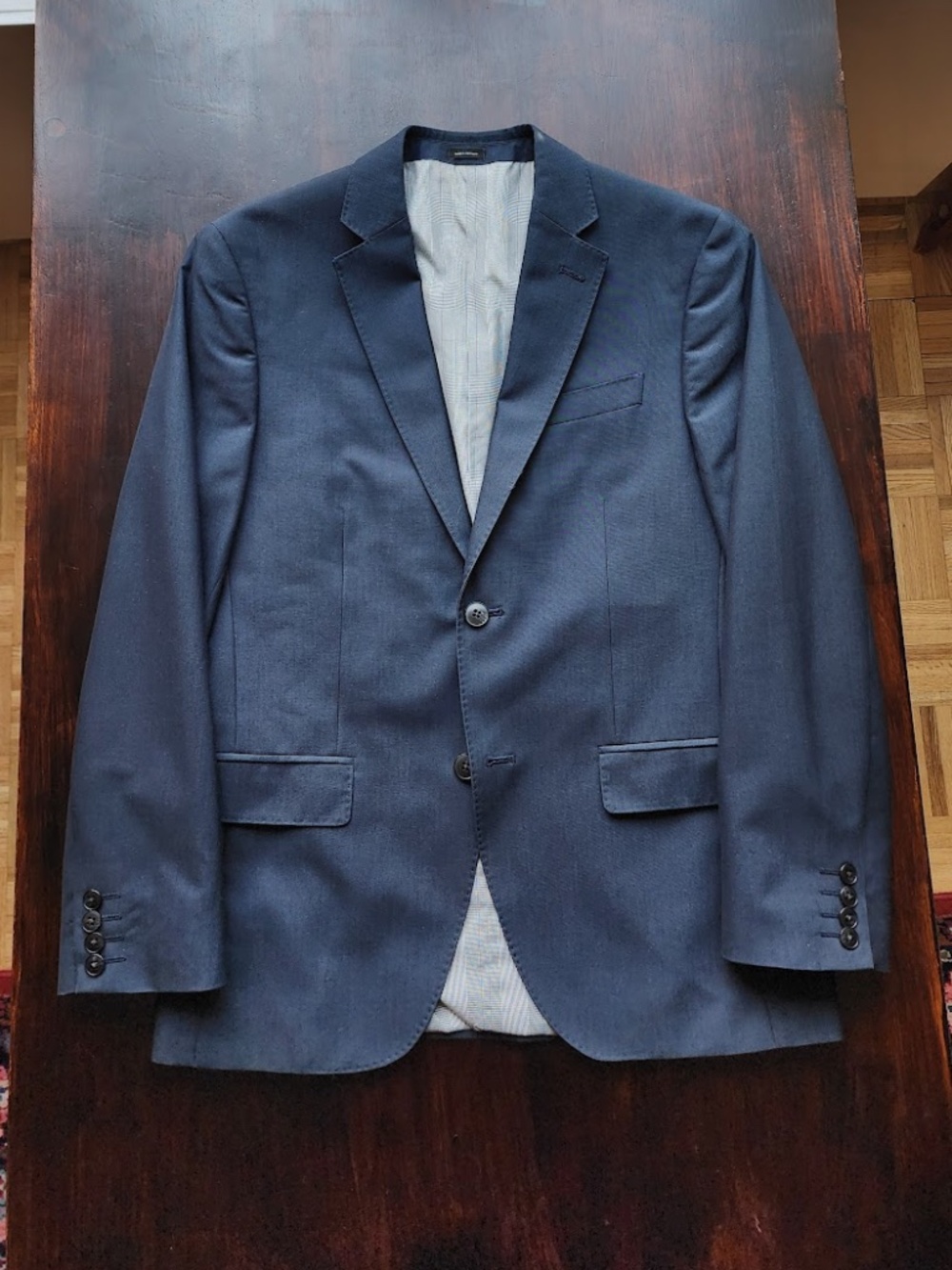 J.Ferrar Slim Fit Sport Coat Blazer Men's 38S Navy Blue Tailored Fit